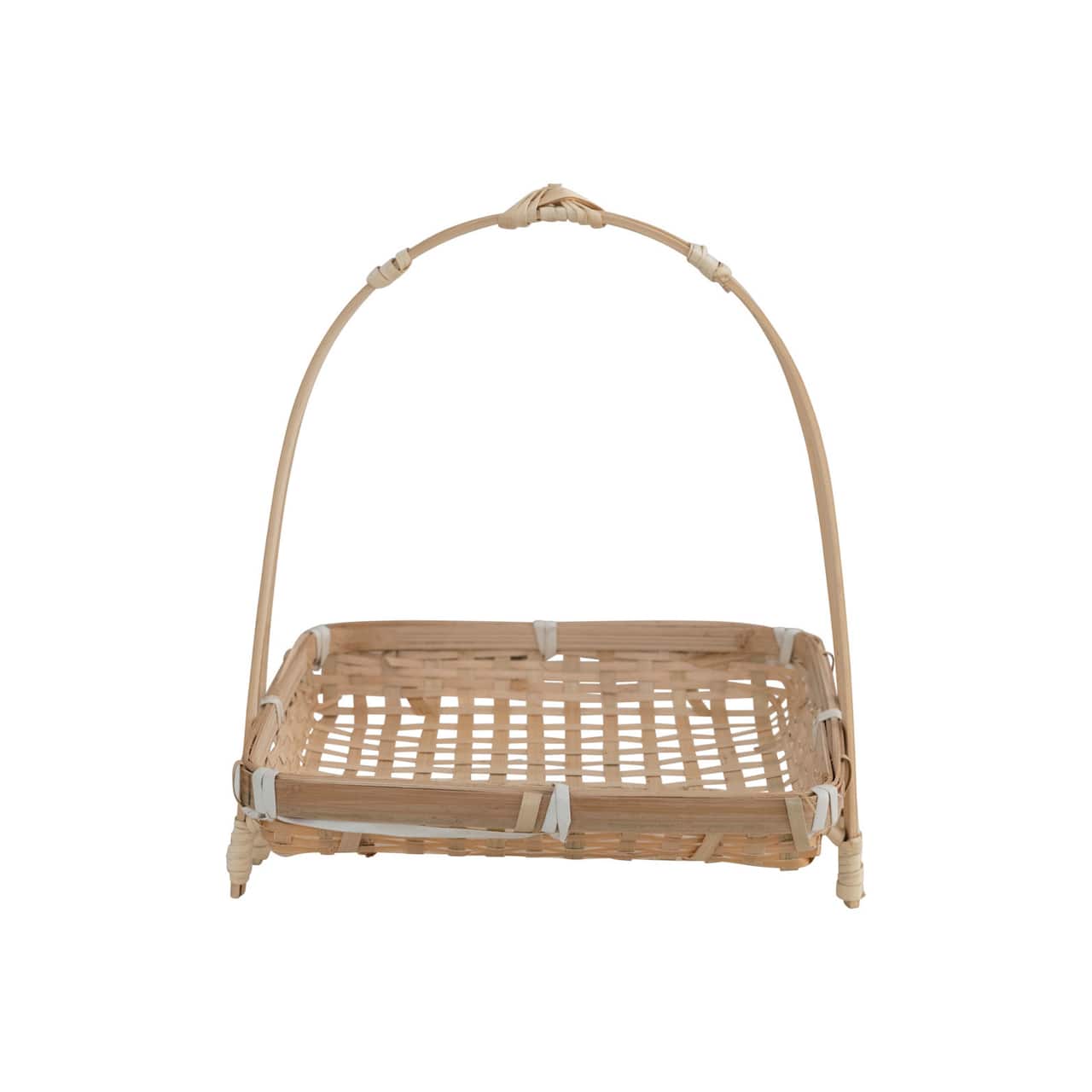 Hello Honey® Hand-Woven Bamboo Stand with Removable Tray